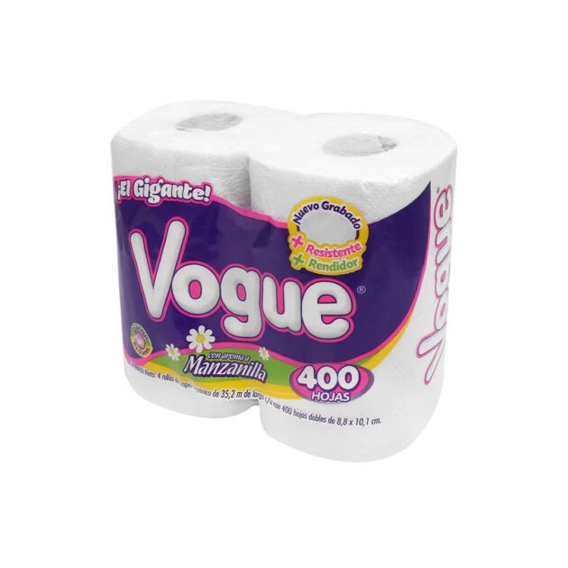 PAPEL HIGIENICO VOGUE 400 HD